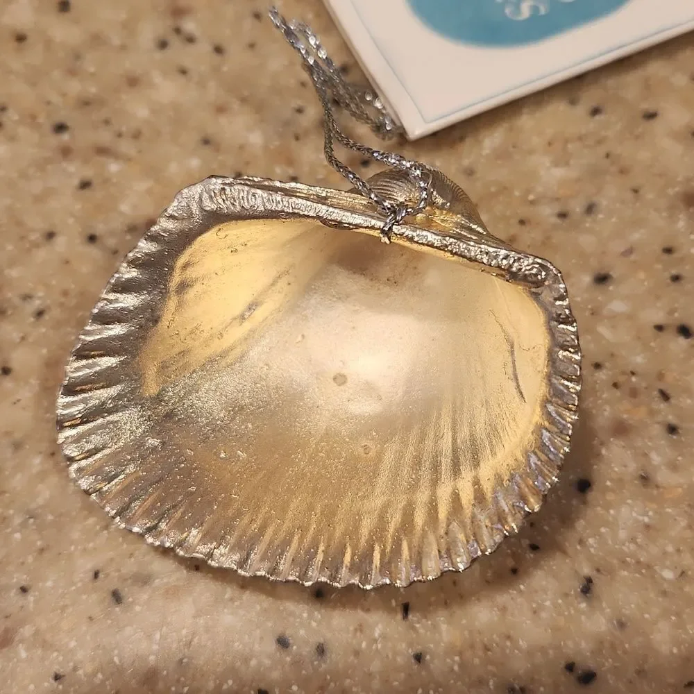 Silver Shell Christmas Ornament Prosperity Tree Farms New